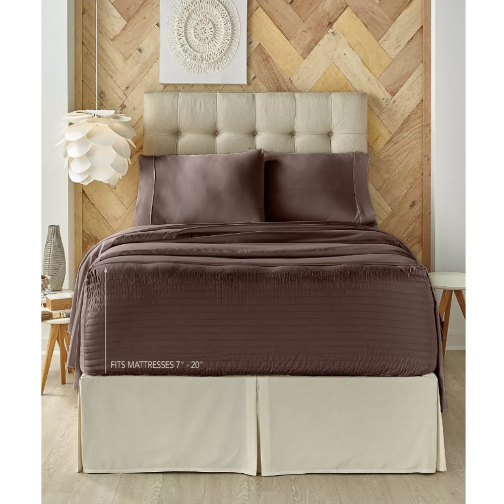 J QUEEN NEW YORK Royal Fit 300 Thread Count 100% Cotton 3-Pc. Sheet Set, Twin
